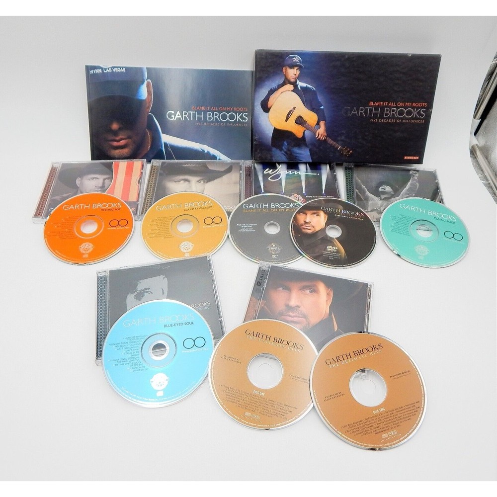 Garth Brooks Blame It All on My Roots 8 Discs 6 CDs 2 DVDs Box Set